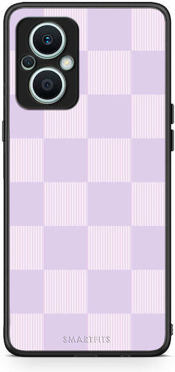 Smartfits Lilac Cream Striped Checks Oppo Reno7 Lite Θήκη