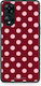 Smartfits Pink Polka Dots On Burgundy Oppo A78 5G Case