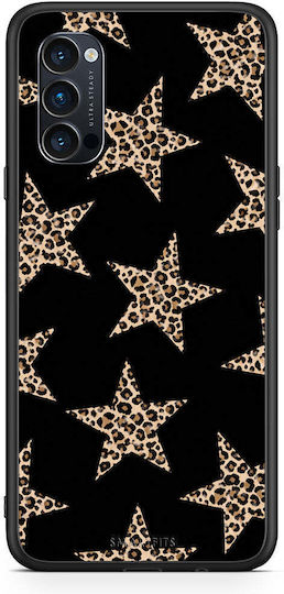 Smartfits Leopard Stars On Black Oppo Reno4 Pro 5G Case