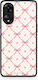 Smartfits Pink Bow Lattice Hearts On Cream Oppo A78 5G Case