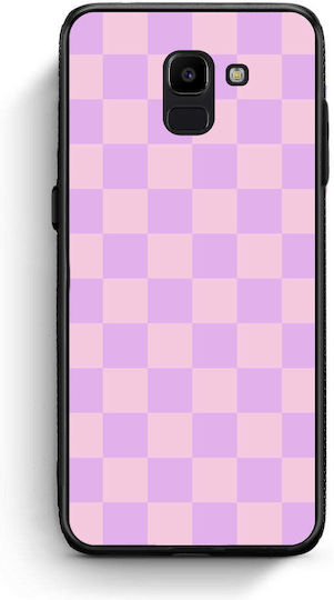 Smartfits Husă în Carouri Roz Lavandă Samsung Galaxy J6