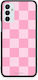 Smartfits Калъф на розови и бели райета и карета за Samsung Galaxy M13