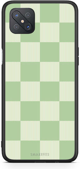 Smartfits Sage Cream Striped Checks Oppo Reno4 Z 5g A92s Θήκη