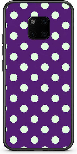 Smartfits Mint Polka Dots On Purple Huawei Mate 20 Pro Θήκη