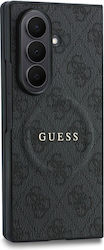 Guess 4G Leather Classic Case Mag за Samsung Z Fold 8 Ultra, черен заден калъф