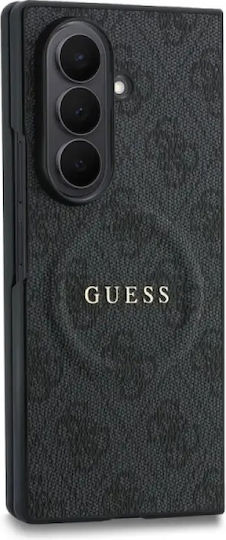 Guess 4G Carcasă Classic din Piele pentru Samsung Z Fold 8 Ultra Neagră Backcover