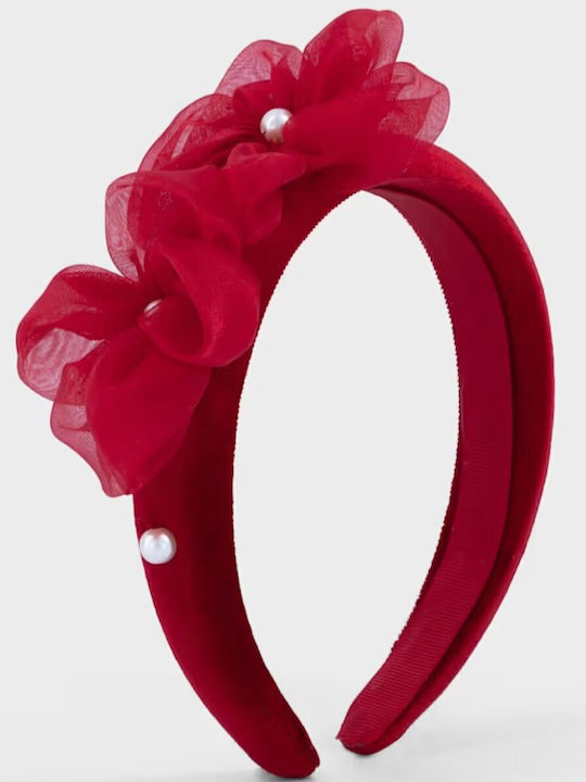 Mayoral Kids' Hairband with Red Flower