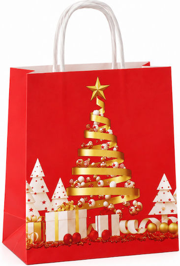 AGC Christmas Gift Bag Red 12x33x26cm 12pcs