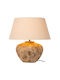 Lucide Lightning Table Lamp with Brown Shade and Base