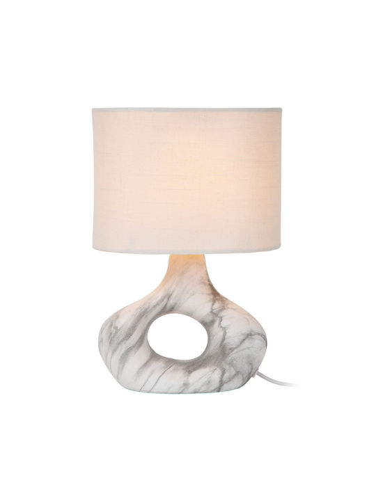 Lucide Lightning Table Lamp with White Shade an...