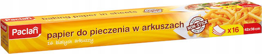 Paclan Хартия за печене с незалепващо покритие, нарязана на листове 42x38 см
