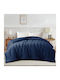 Liolios Home Double Comforter 220x240 cm Doha Navy 350 GSM