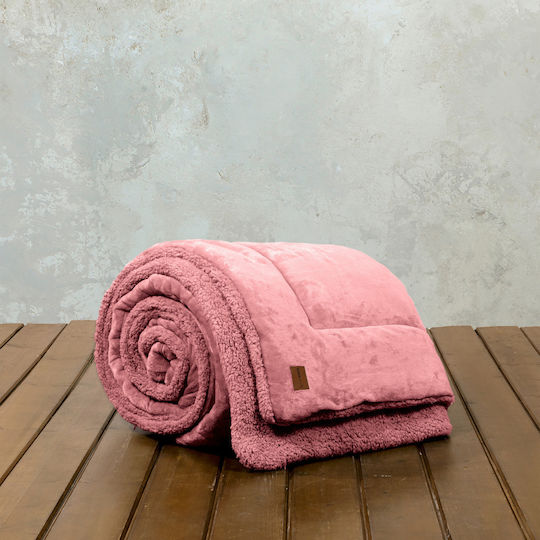 Nima Κουβερτοπάπλωμα Μονό 160x220εκ. Apple Pink 200 GSM
