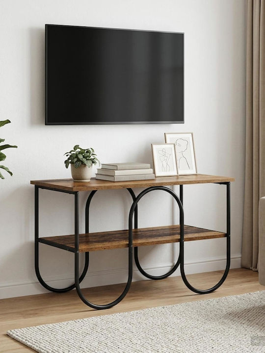 TV Stand Metal & Wood Aged Wood L80xW40xH50cm