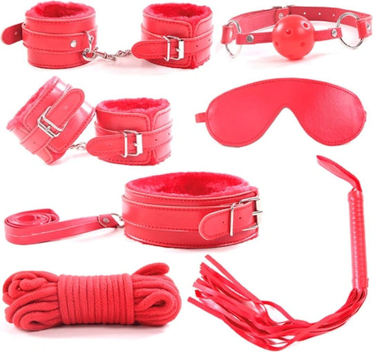 Guilty Toys BDSM Kit σε Κόκκινο Χρώμα 7τμχ