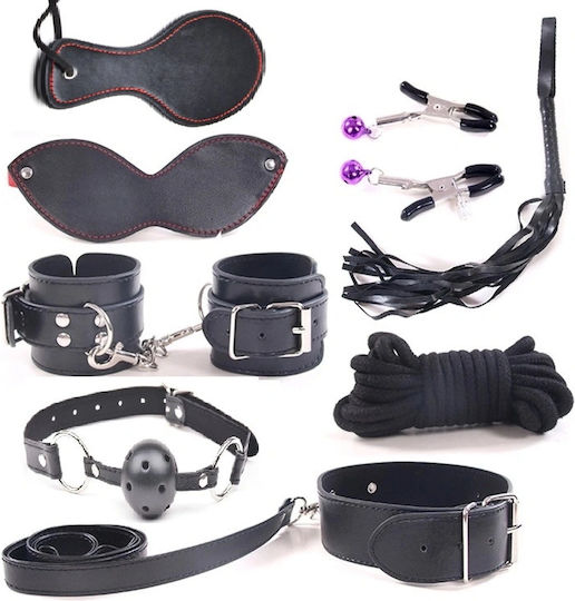 Guilty Toys BDSM Kit σε Μαύρο Χρώμα 8τμχ