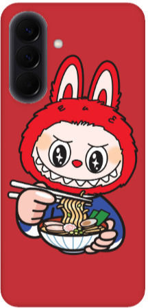 Samsung A57 Labubu 1 Rote Silikon-TPU-Handyhülle in Rot
