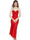 Chicret Winterliches Damen-Nachthemd Rot