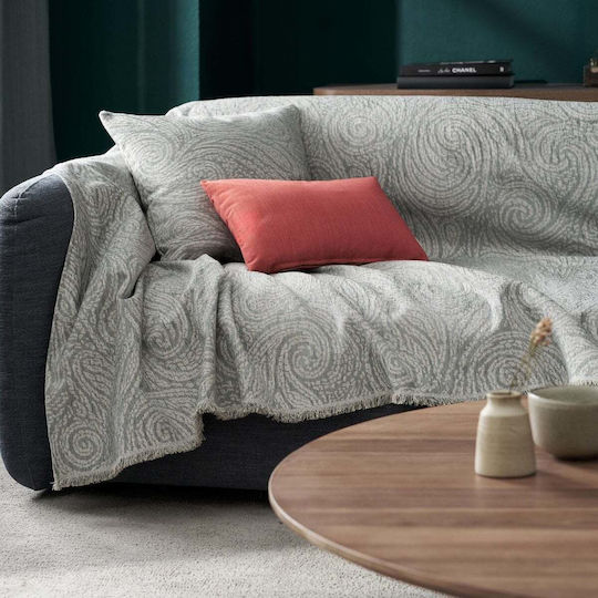 Gofis Home Rune Ριχτάρι Πολυθρόνας Chenille 180x180εκ. Opal Green