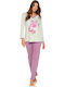 Clio Lingerie Winter Women's Ecru Pyjama Set