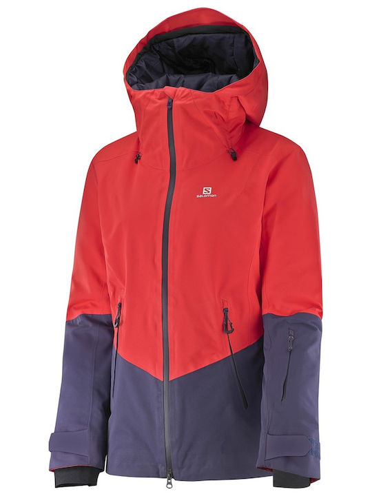 Salomon L38237300 Damen-Ski- & Snowboardjacke Rot