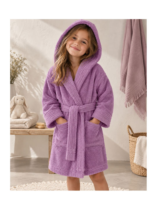 Nima Παιδικό Μπουρνούζι Wizard Purple με Κουκούλα