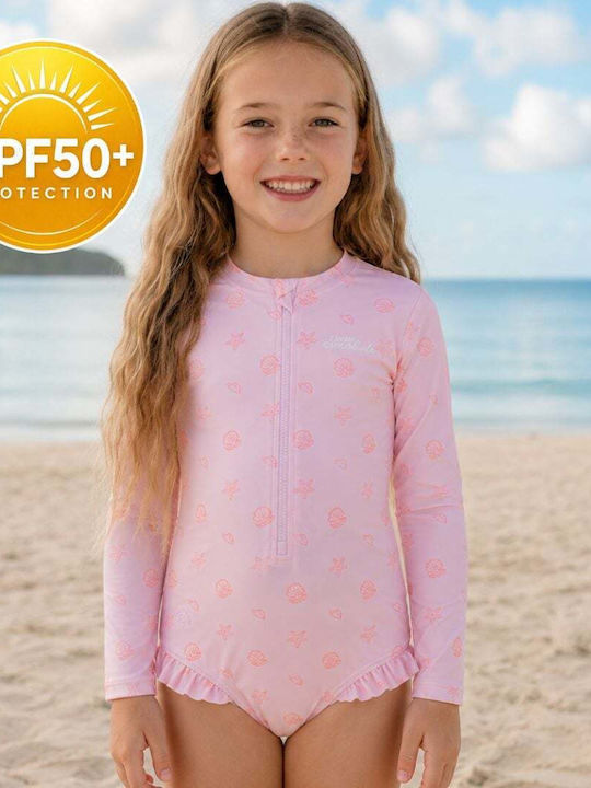 Swim Essentials Παιδικό Μαγιό Ολόσωμο με Μακρύ Μανίκι Shell Tastic