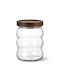 Karvounis General Use Glass Jar with Lid Transparent 9x9x12cm