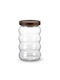 Karvounis General-Use Jar with Transparent Glass Lid 9x9x15cm