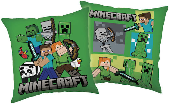 Minecraft Παιδικό Διακοσμητικό Μαξιλάρι 40x40εκ.