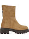 Wildleder Damenstiefel mit Mittelhohem Absatz in Braun