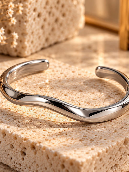 Kingleap Women's Stainless Steel Cuff Bracelet