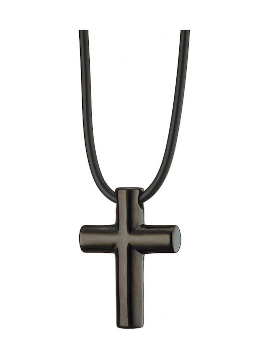 Art Collection Schwarzes Herren Kreuz aus Stahl ohne Kette