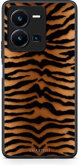 Smartfits Husă Tiger Print Portocaliu Negru pentru Vivo Y35 5G
