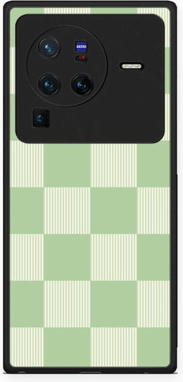 Smartfits Husa Sage Cream cu Dungi și Carouri pentru Vivo X80 Pro 5G