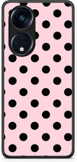 Smartfits Black Polka Dots On Pink Oppo A98 Θήκη