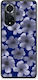 Smartfits Husă Huawei Nova 9 Honor 50 cu Flori Albastru Deschis pe Fundal Bleumarin