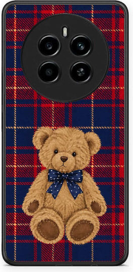 Smartfits Теди Мече На Червено-Тъмносиньо Каре Калъф За Realme 12 4G 12+ 13 4G