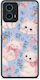 Smartfits White Kittens Blue Flowers Large Motorola G34 5g Θήκη