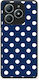 Smartfits White Large Polka Dots on Navy Realme C61 Case