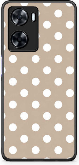 Smartfits White Polka Dots On Taupe Oppo A57s A77s A77 Θήκη