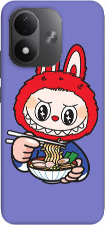 Xiaomi Redmi Note 17 4G Labubu 1 Lila Silikon-TPU-Hülle