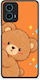 Smartfits Peekaboo Teddy On Orange Husă pentru Motorola G34 5G