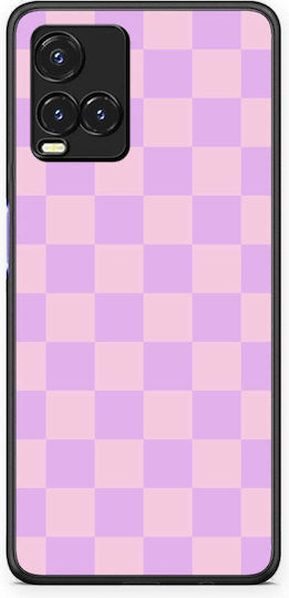 Smartfits Husă Lavender Pink Checkerboard Vivo Y33s Y21s Y21