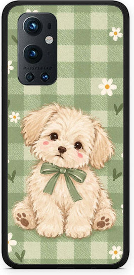 Smartfits Puppy Daisies On Sage Gingham Калъф за OnePlus 9 Pro