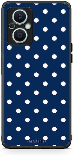 Smartfits White Small Polka Dots On Navy Oppo Reno7 Lite Θήκη