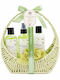 Becasan Wellness Time Olive Basket Set de Îngrijire pentru Hidratare și Curățarea Corpului 4 Bucăți