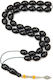 Roloi Komboloi Worry Beads with 33 Mastic Beads, 41 cm Long, Black
