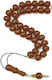 Roloi Komboloi Worry Beads with 33 Mastic Beads, 38 cm Long, Brown