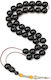 Roloi Komboloi Worry Beads with 33 Mastic Beads, 36 cm Long, Burgundy